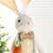 Set of 2 32.75"H/23"H Easter Fabric Boy Bunny with Telescoping Legs